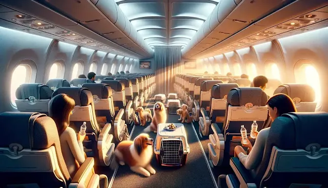 In-Flight with Your Pet: Dos and Don’ts "Checklist of dos and don'ts for in-flight pet travel, covering how to ensure your pet's comfort and safety onboard, including feeding schedules, bathroom breaks, and interaction with flight staff and passengers."