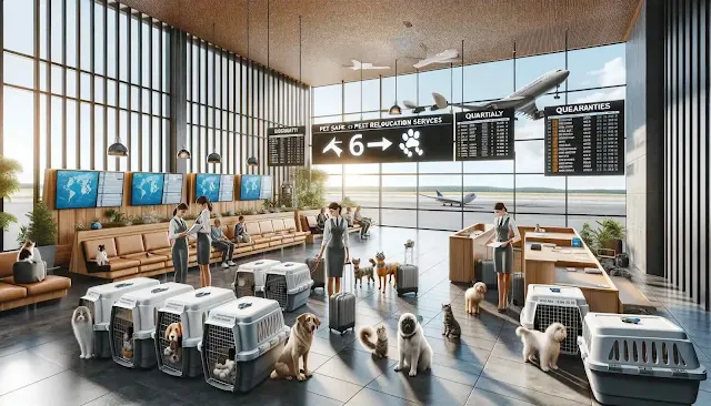 Pet Relocation Services "Overview of pet relocation services including travel planning, health paperwork, and door-to-door transport for pets."