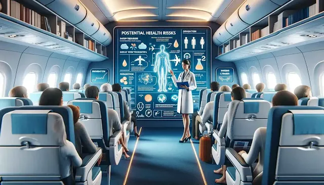 Potential Health Risks During Flights Overview of health risks for pets on flights, including dehydration, anxiety, and air pressure effects, with tips for prevention and signs to monitor.